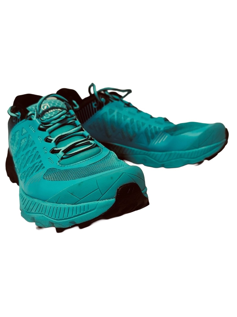 SCARPA Spin Ultra Trail Running Shoes Teal Mens 10.5 Hiking Gorecore